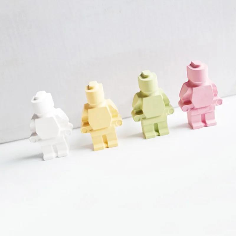 1 шт. форма для строительного блока робота, силиконовая форма ручной работы