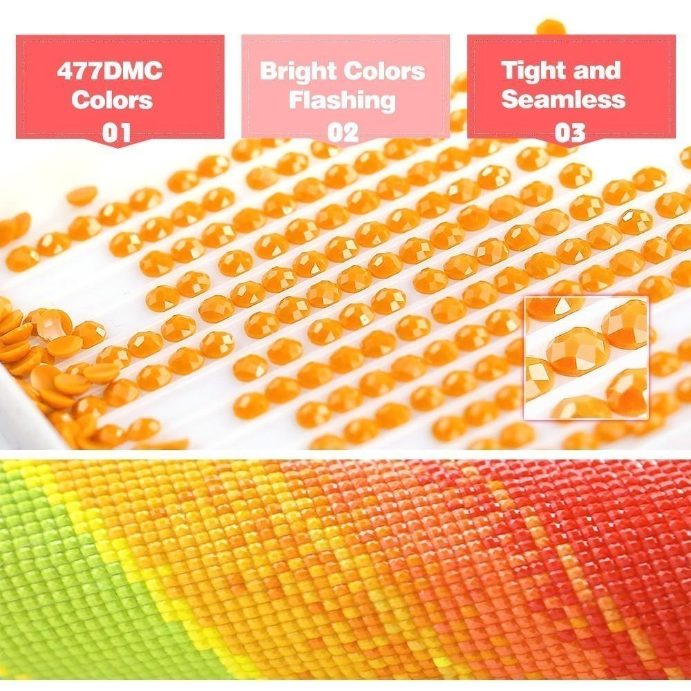 HC DIY 5D Diamond Painting Bridge Cabin Embroidery Crafts Cross Stitch Home Decor