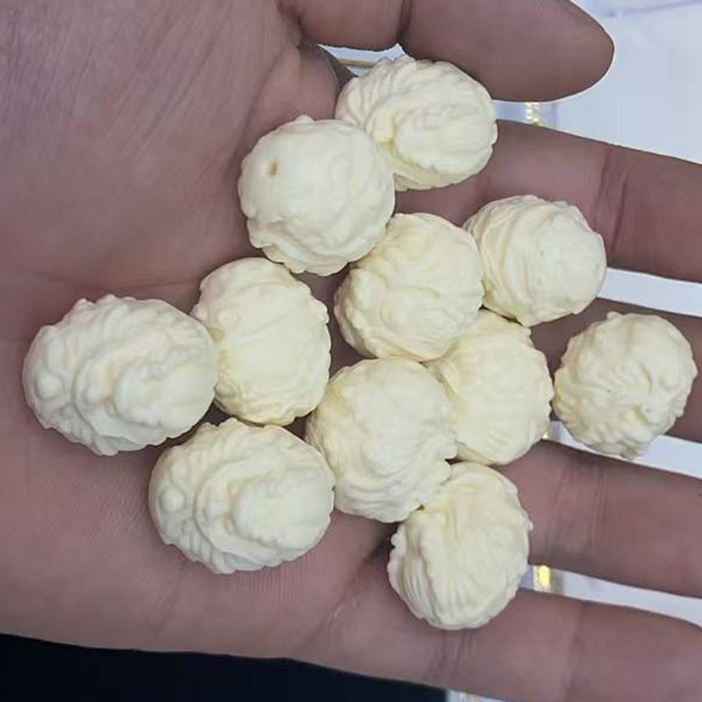 5 шт. Бусины из ракушечного порошка с резной головой дракона 20x22 мм Слоновая кость 3D-подвески-драконы для DIY-браслета Новогодние счастливые украшения