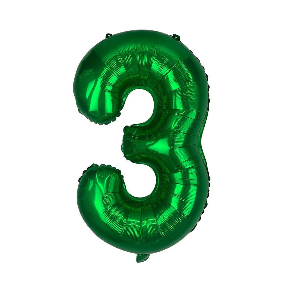 32-Inch US Number Birthday Party Balloons - Individual Aluminum Film