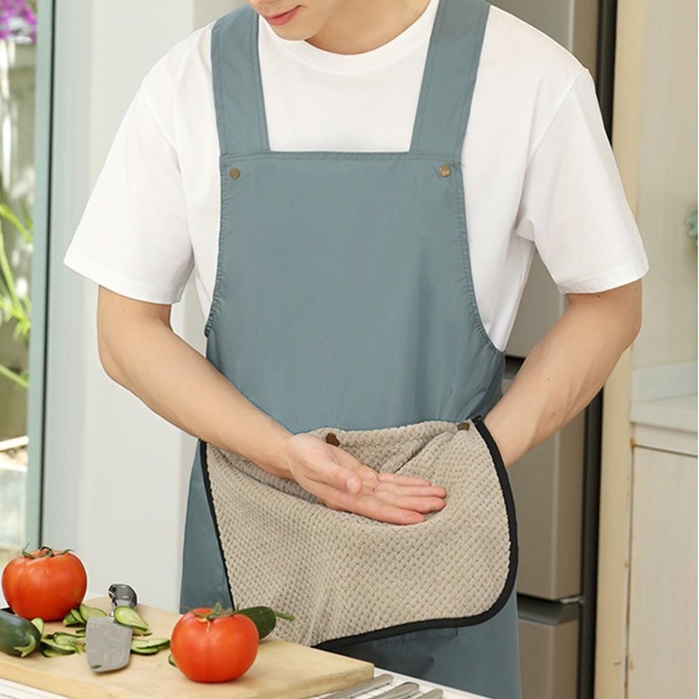 Creative PVC Baking Cooking Aprons Waterproof Solid Color Apron Sleeveless Antipollution Workwear Kitchen Accessories