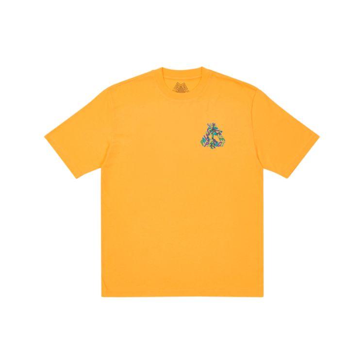 Palace Футболка FW21 Ultimo Series B-Sans, светло-оранжевый треугольный логотип с принтом, круглый вырез, короткий рукав, футболка унисекс P21TS006