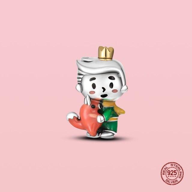 Подвеска из стерлингового серебра 925 пробы, очаровательные бусины для оригинального браслета Panjia, ожерелье, женские украшения