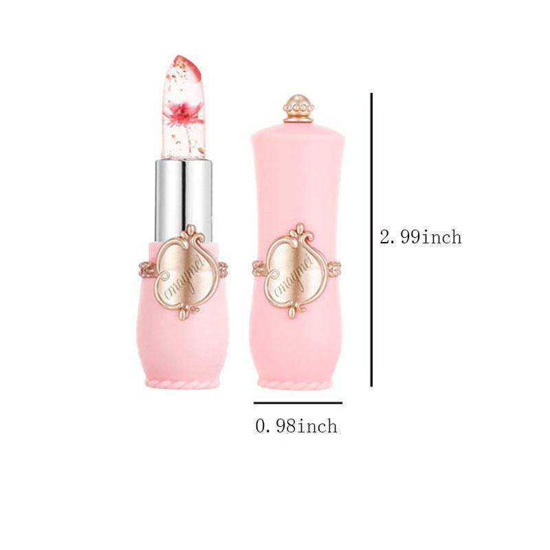 Цветочная золотая фольга, желейная помада для обесцвечивания, прозрачная цветочная помада, увлажняющая помада, меняющая цвет