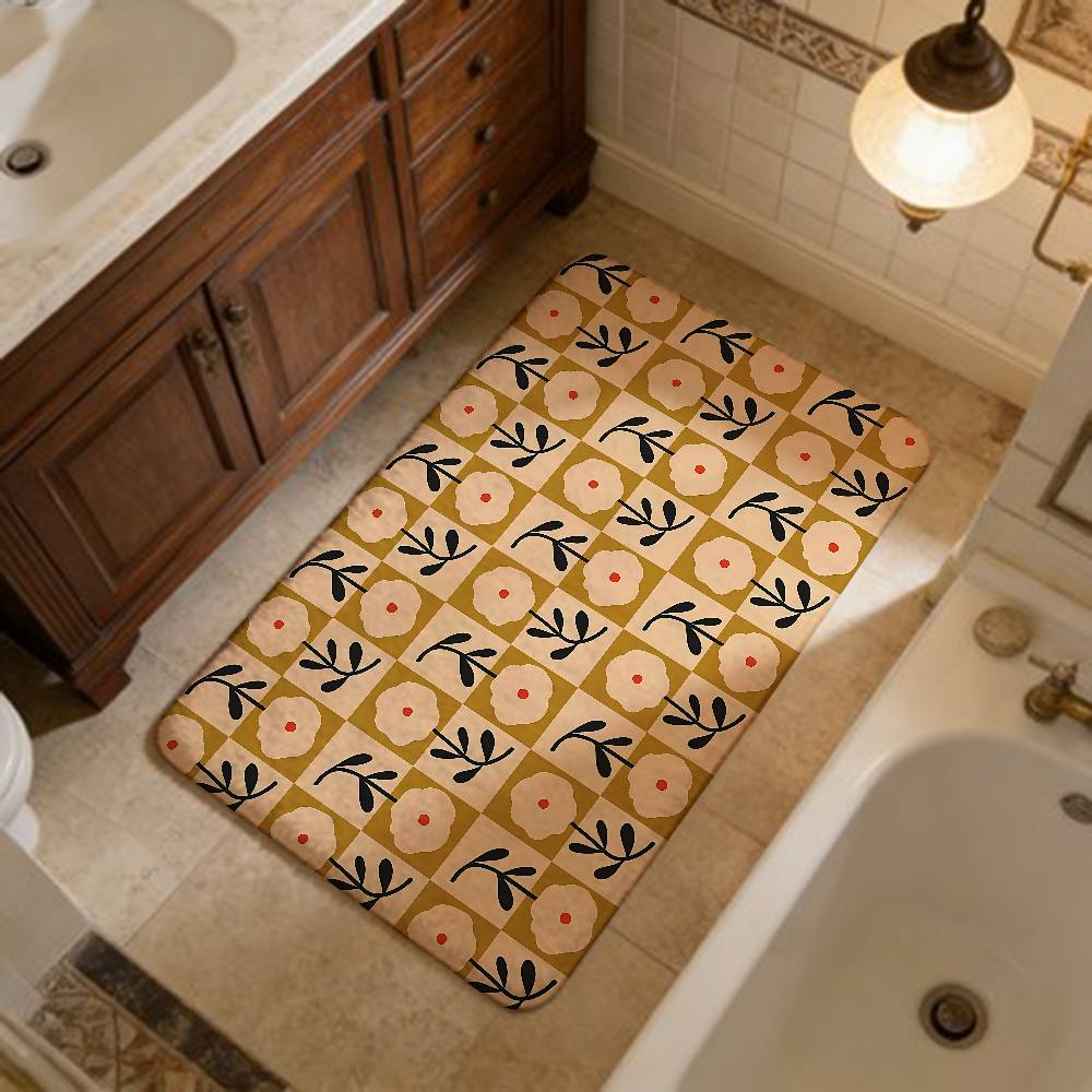 O-Orla Kiely Room Mats Retro Multiple Choice Living Room Kitchen Rug Non-Slip Welcome Rug
