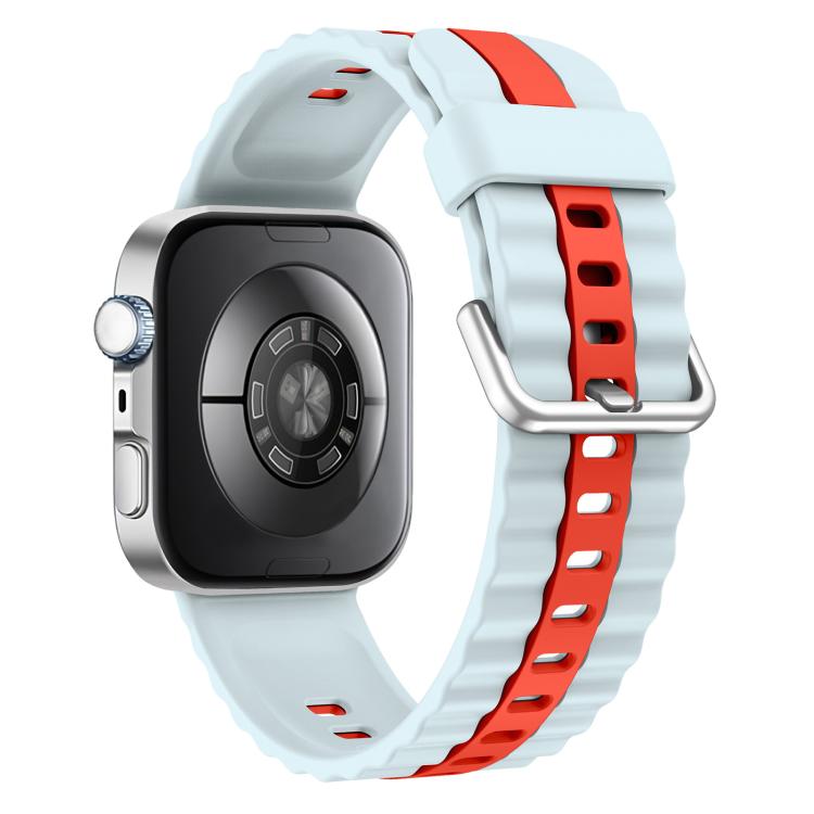 Sport Vertical Striped Two Color Silicone Band for Huawei Watch Fit5/Fit5 Pro/Fit4 Pro, Adjustable Strap, Strap Only