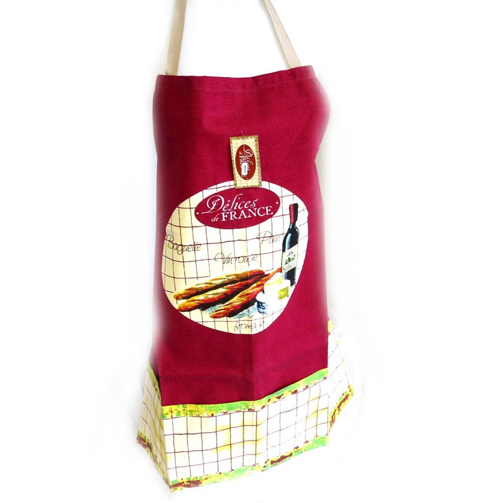 Les Trésors De Lily [M5535] - Дизайнерский фартук Terroir Français бордово-бежевый (Délices de France)