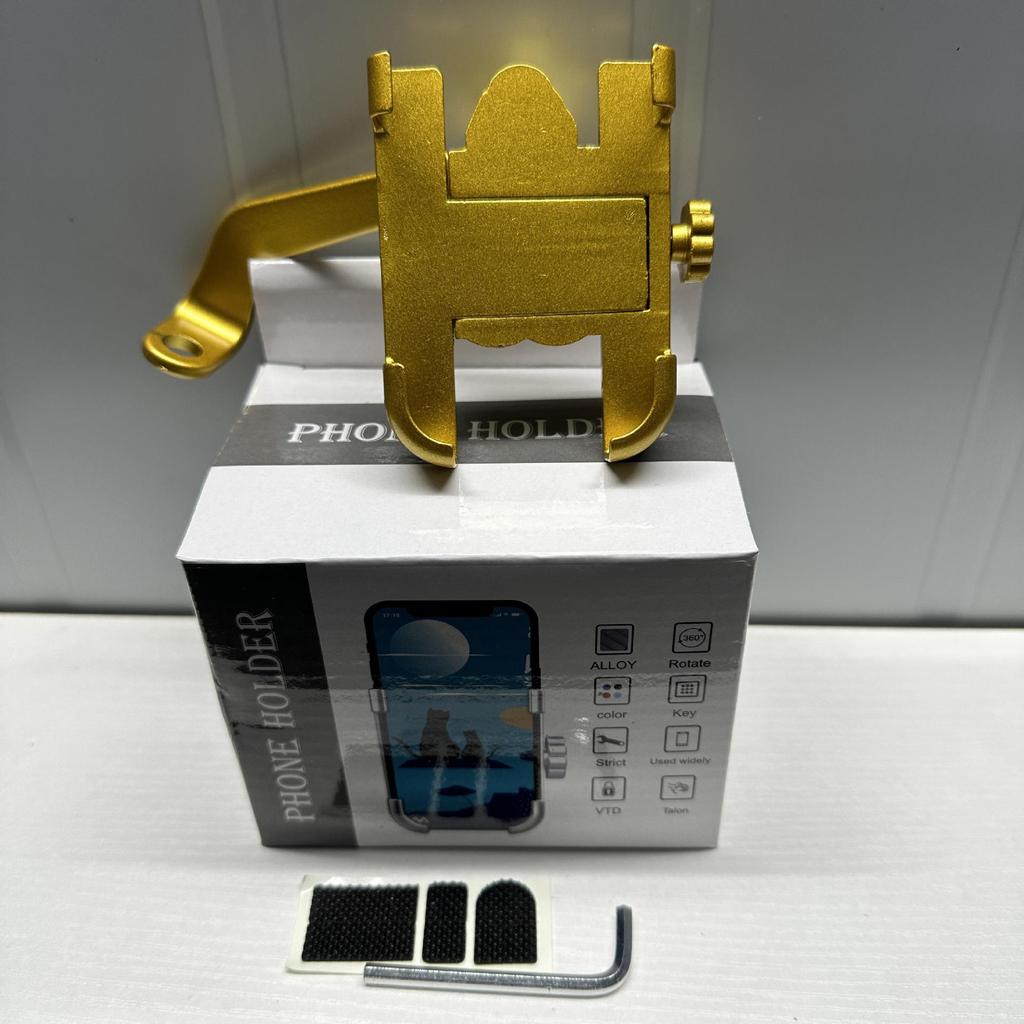 Aluminum Alloy Phone Holder: Anti-Shake Mount for Motorcycles, E-Bikes, and Bicycles.