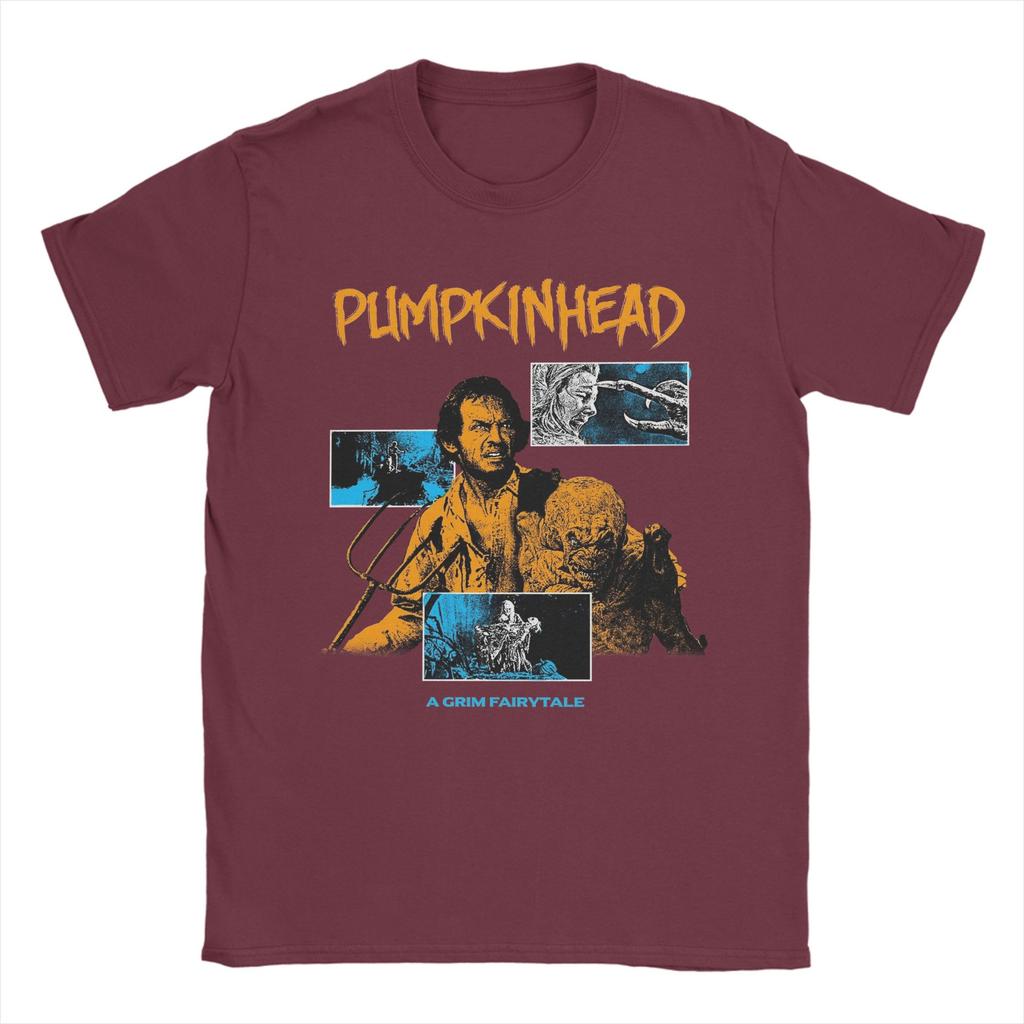 Pumpkinhead T Shirts for Men Pure Cotton Vintage TShirts Round Neck  Tee Shirt Short Sleeve Tops Original