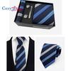 6 Pieces Set Men Tie With Tie Square Scarf Cuff Tie Clip