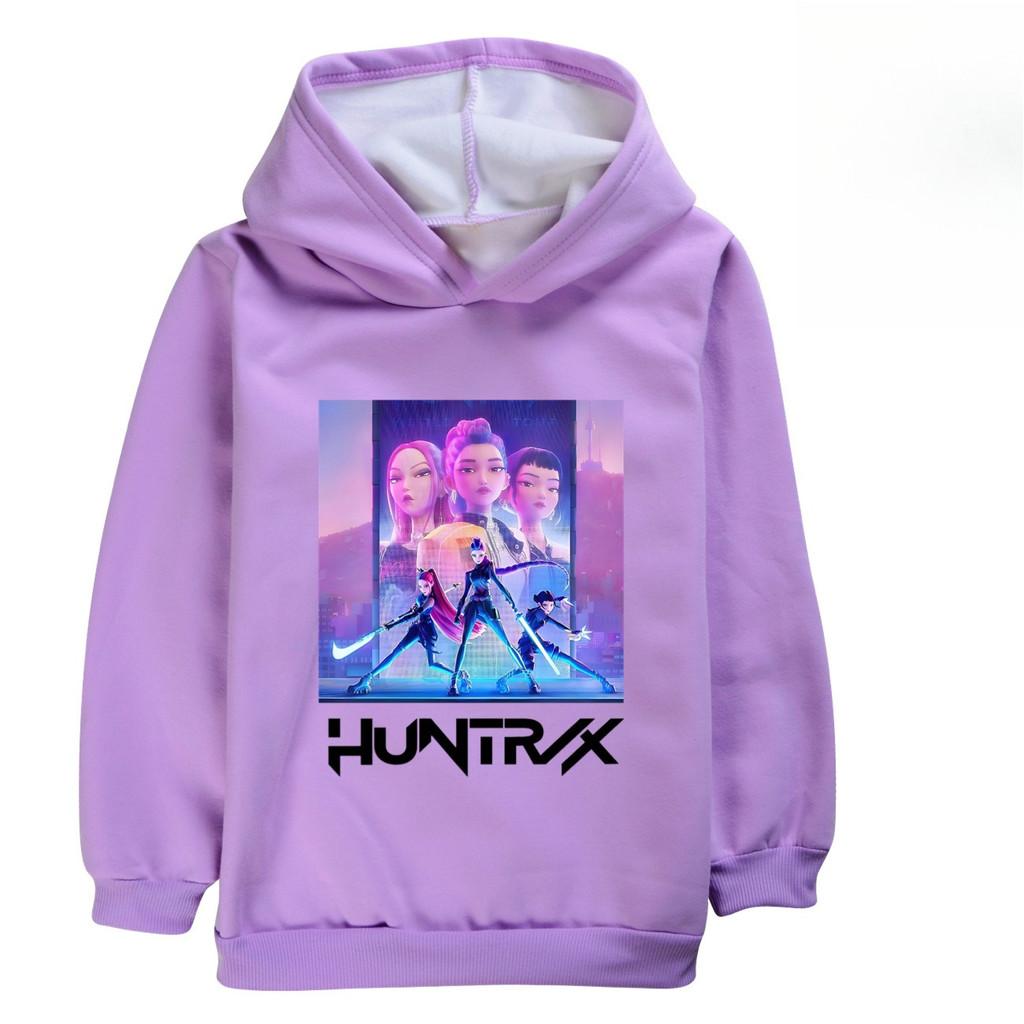 5020 Детская Толстовка для Девочек Huntrix Kpop Rumi Zoey Mira с Принтом, Повседневная, с Длинными Рукавами, Бархатная, Теплая, Зимняя