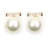 Les Trésors De Lily [M9481] - Gold Plated Earrings 'Sissi' White Gold - 10x8 Mm