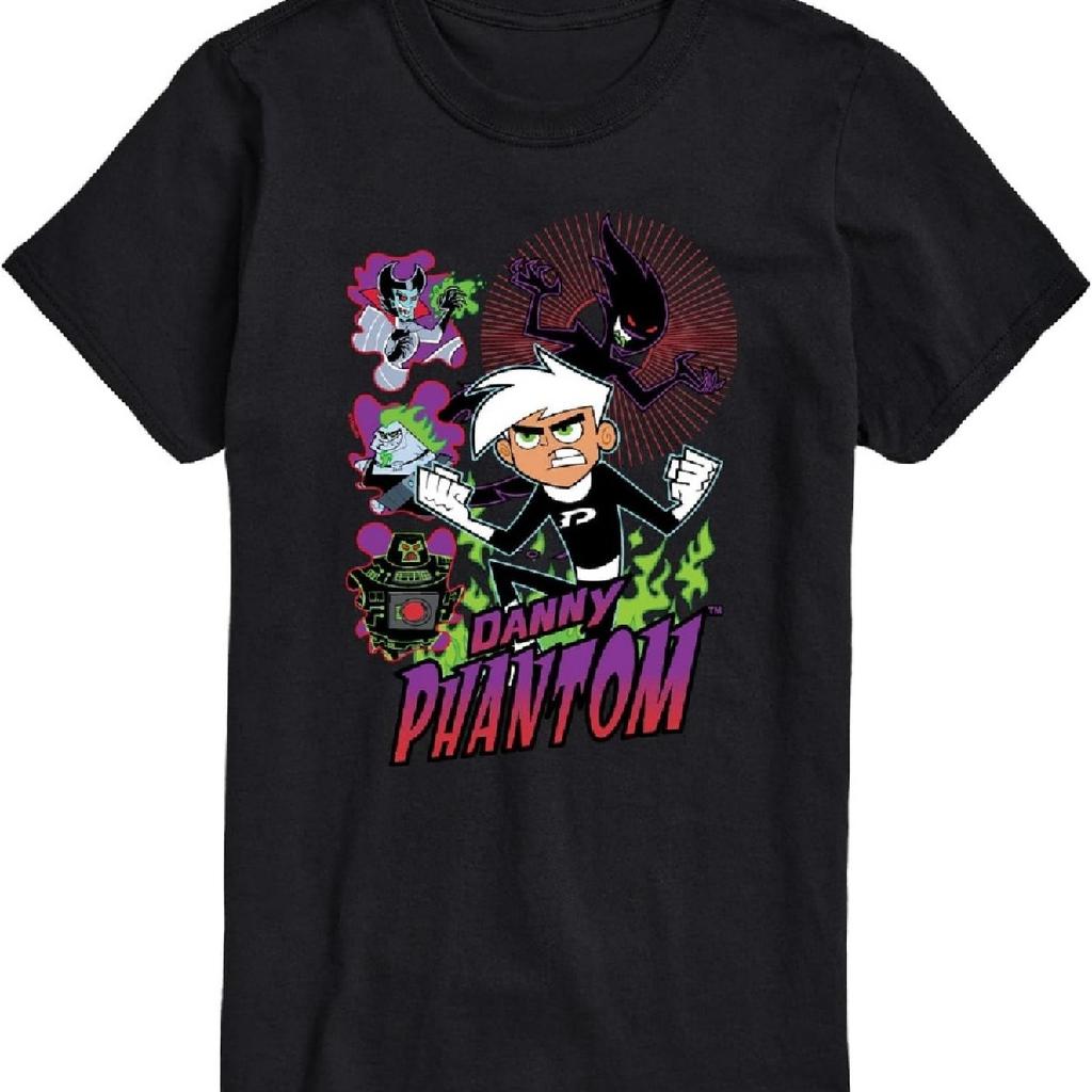 HYBRID APPAREL Danny Phantom - Дэнни Фантом - Мужская футболка с коротким рукавом и графическим принтом