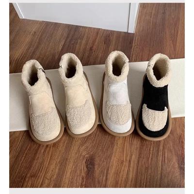 Модная женская обувь на плоской подошве, угги, зимняя плюшевая изоляция, новые художественные короткие ботинки 2024 года, замшевые ботинки на мягкой подошве