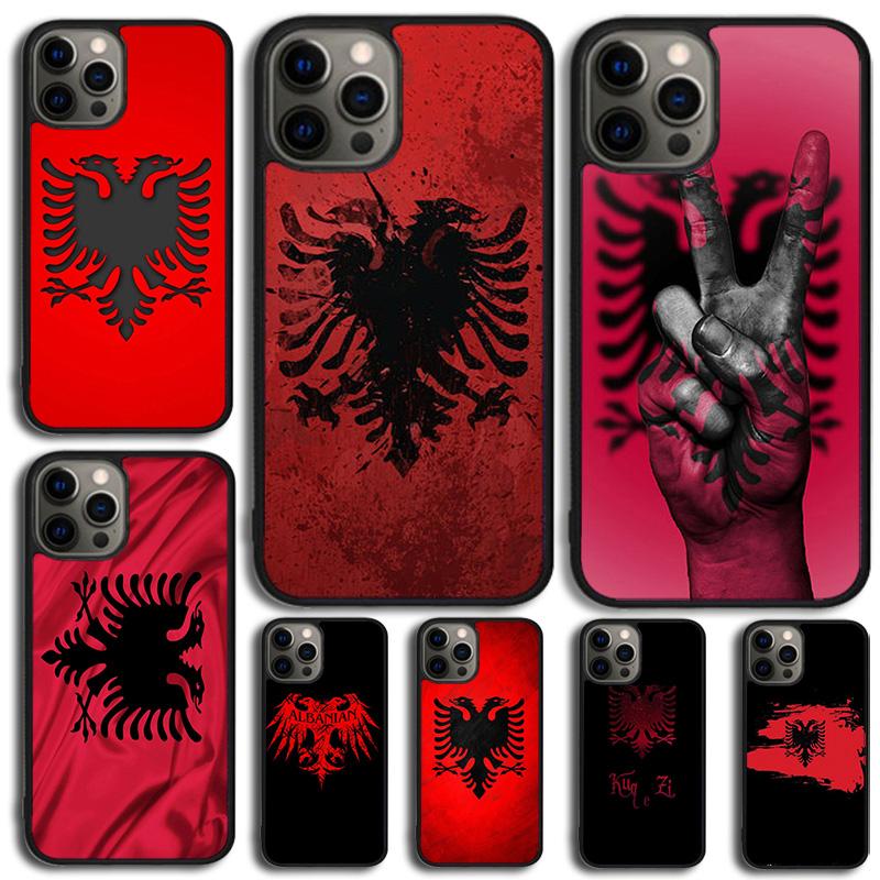 Albania Flag Eagle Phone Case For iPhone 17 Air 14 13 12 16Pro Max 15 Plus Max Cover Shell