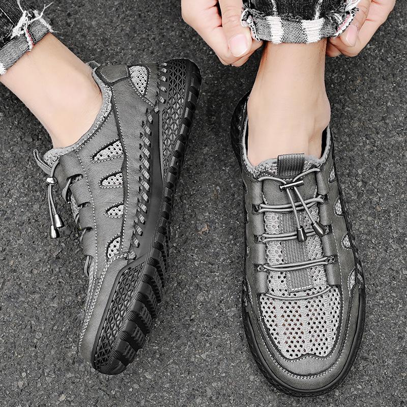 Модная уличная мужская легкая обувь, высококачественная мужская мягкая спортивная обувь, дышащая модная сетчатая обувь для бега, удобные мужские слипоны