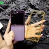 Чехол Candy Color из мягкого силикона для Samsung Galaxy Z Flip 6 5 Z5 Z6 5G, роскошный прозрачный ультратонкий противоударный чехол