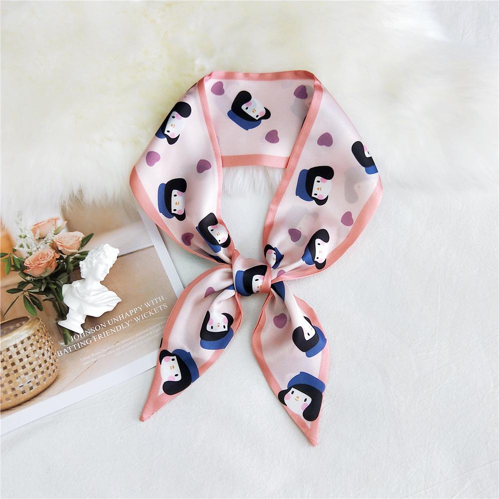 Двусторонний остроконечный шарф для женщин на весну и осень. Тонкая и длинная лента для сумки на запястье. Универсальный декоративный маленький шарф.