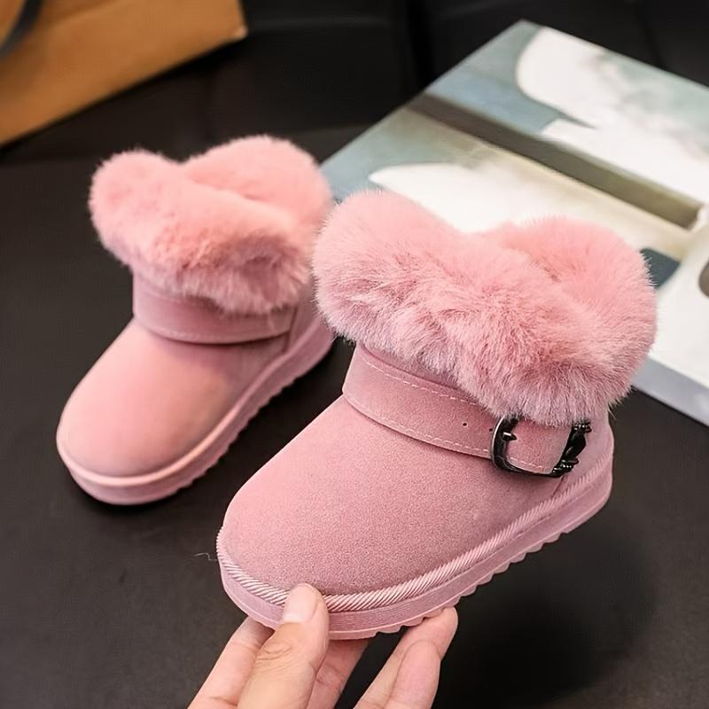 Зимние Удобные Сапоги и Модная Пряжка Плоские Снегоступы