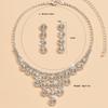 Bridal Wedding Dress Rhinestone Necklace Earrings Set Women'S Full Diamond Banquet Personality Trend