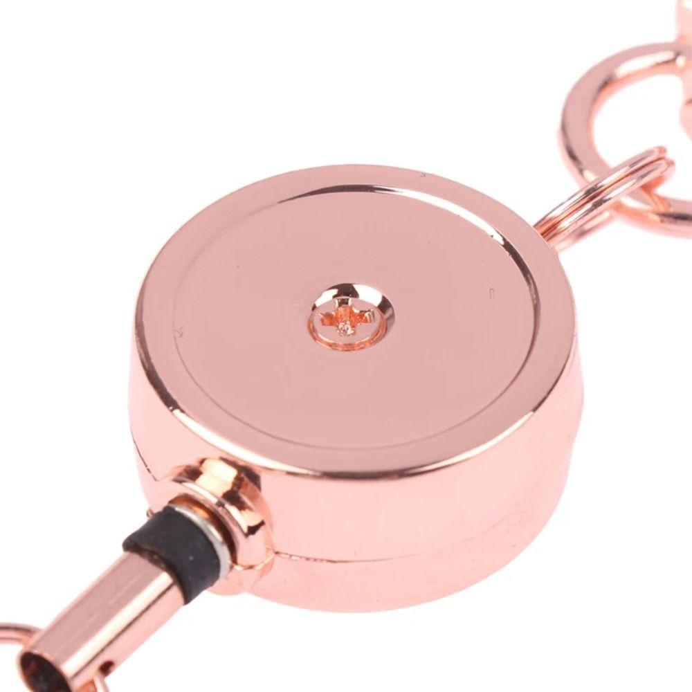 Easy-to-pull Buckle Elastic Keychain Anti-theft Sporty Retractable Key Ring  Yoyo Ski Pass ID Card