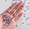 2000pcs+ 3D Resin Mini Flatback Rhinestones Nail Gemstones Colorful Mixed Star/Butterlfy/Heart Nail Gems Nail Diamonds Charms E#
