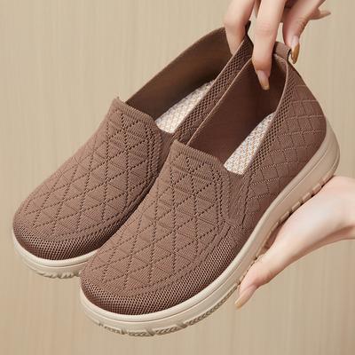 Обувь женская универсальная летняя новая туфли на плоской подошве с мелким вырезом тканевая обувь мягкая подошва удобная и повседневная