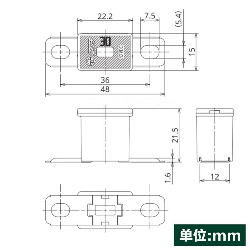 1PCS Car truck generator fuse battery total insurance power supply main fuse box 60A80A100A120A
