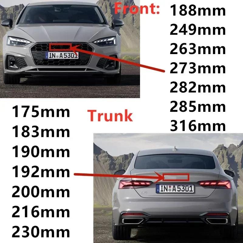 Audi 4Ring ABS Car Hood Front Bonnet Grill Rear Trunk Emblem Black/Silver Logo Badge Sticker For A3 A4 A5 A6 A7 Q2 Q3 Q5 Q8 TT