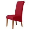 High Back Solid Color Chair Cover XL Size High Elasticity Smooth Fabric Chair Covers for Dining Room Kitchen Stretch Home Decor