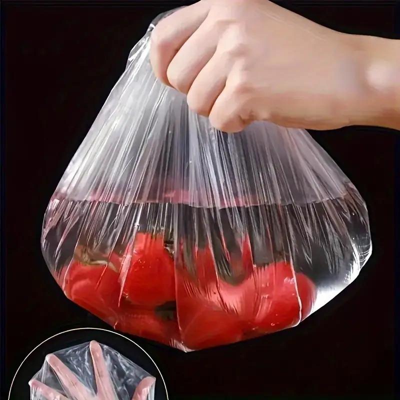 Прозрачные многоразовые эластичные крышки для хранения продуктов, 100 шт. Растягивающиеся пластиковые крышки-запечатыватели для мисок и тарелок. Без запаха. Идеальная альтернатива.