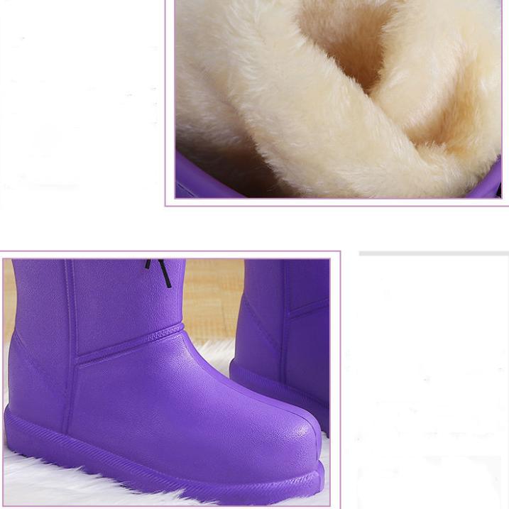 Winter Waterproof Snow Boots Women's and Men's Warm Outdoor Short Boots Anti Slip Middle Tube Thickened and Plush