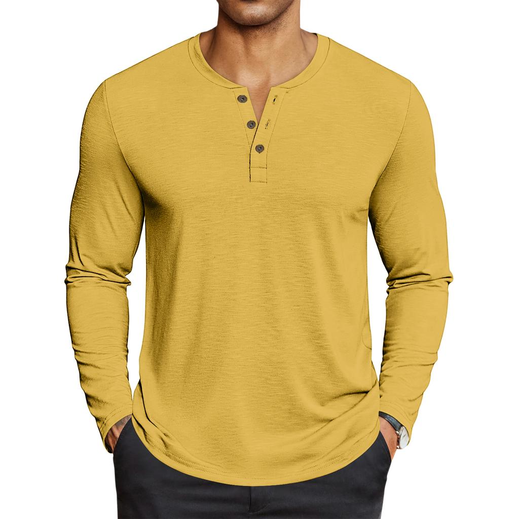 Мужской повседневный однотонный оверсайз топ с длинным рукавом