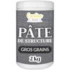 Pâte De Structure CREATIVE DECO | Gros Grains 2kg Gris Foncé | Pâte À Relief Pour Peinture Acrylique | Pâte Texturée | Effet 3D