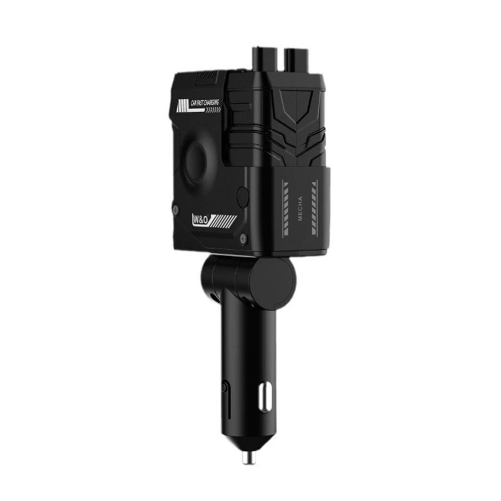 Retractable Car Charger 4 in 1 Mech-Style Fast Charging Car Phone Charger 65W Cell Phone Charger for Car Compatible with iPhone