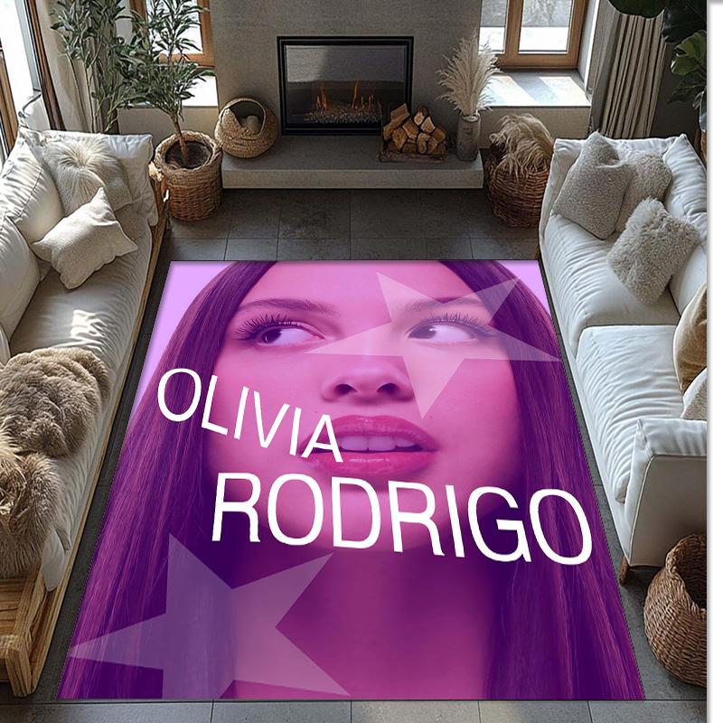 Soft Crystal Velvet Floor Rug,Olivia Rodrigo Anti Slip Decorative Carpet, Plush Area Mat For Indoor Home Decoration