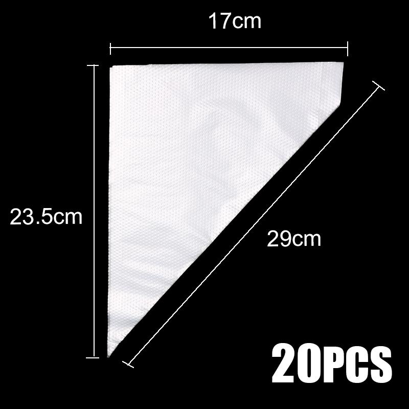 20pcs Disposable Pastry Bags S/M/L Baking Piping Bag for Cake Cream Dessert Design Decor Tip Nozzle Bag Tool Kitchen Accessories