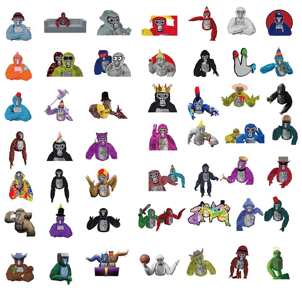 Набор из 50 наклеек 'Огненная Обезьяна' Для Гитары, Ноутбука и Багажа Милый Стиль