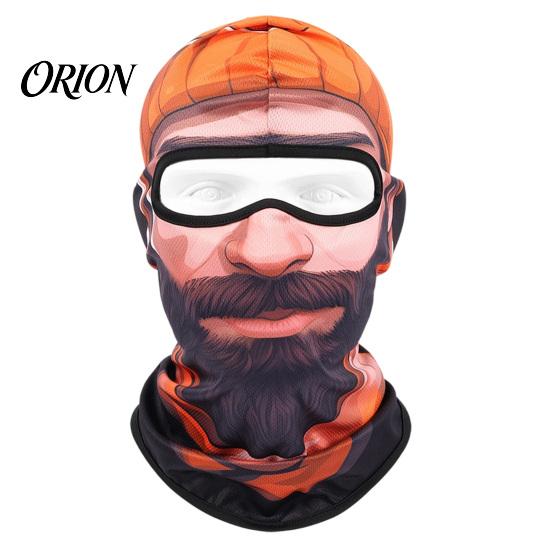 Face Print Ski Mask Funny Old Man Mask, Full Head Neck Coverage Windproof Shield Balaclava, Quick Drying Cover for Outdoor Cycling Sports Cold Weather