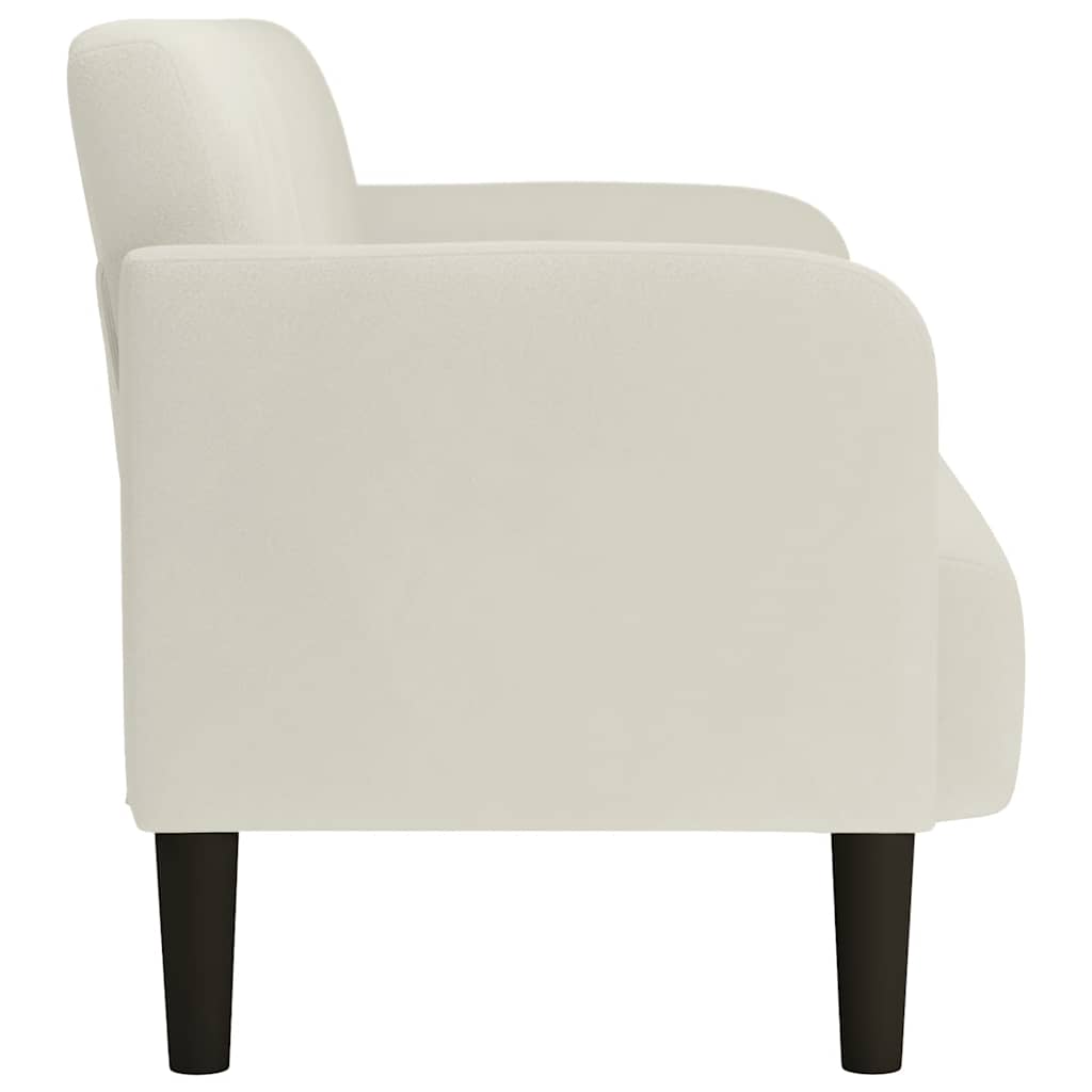 Two Seater Cream Sofa 109 cm Velvet