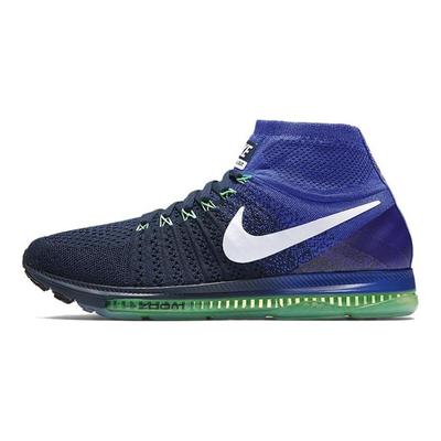 Zoom All Out Мужские кроссовки Flyknit College Navy Electro Green Blue White Black 844134-404