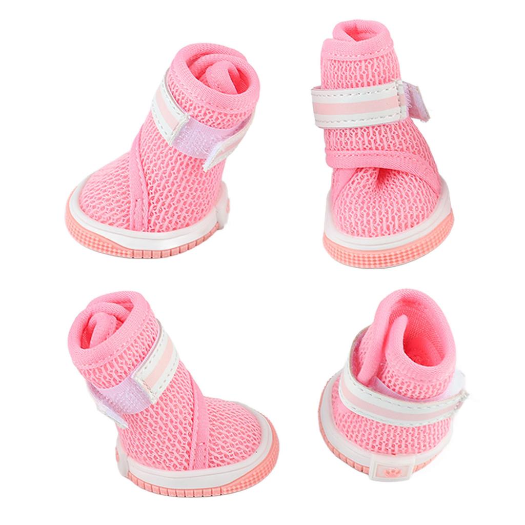 Mesh Dog Shoes Breathable Lightweight Wearproof Slip Resistant Cute Fashion Puppy Boots for Summer