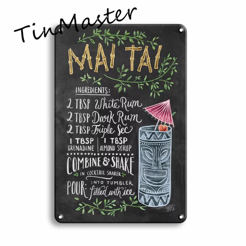 Martini Mojito Cocktail Poster Metal Tin Sign Vintage Restaurant Kitchen Irish Pub Bar Man Cave Decoration Art Wall Stickers