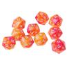 Yourandoll 10 Polyhedral Dice, D20 Dice, 20-Sided Dice for Dungeons and Dragons, DND, TRPG, MTG, and Other Tabletop Games (Orange and Red)