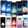 Чехол для телефона Lotus Blue White Flowers для Samsung Galaxy S20 FE S10 Plus S21 S22 Ultra S10E S9 S8 S7 Edge J4 + Fundas Cover Coque