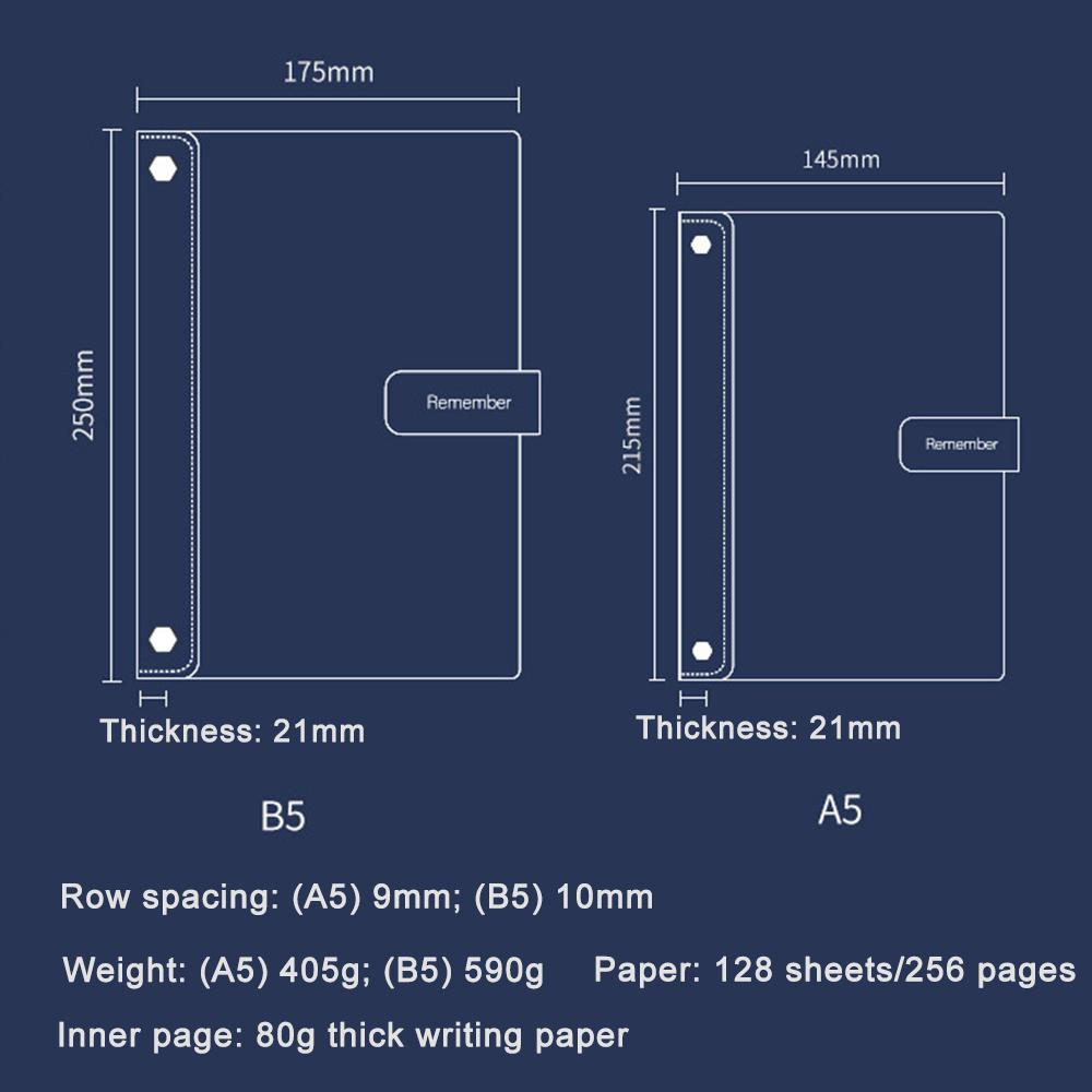 (Бесплатный индивидуальный логотип) Блокнот формата А5/В5 с пряжкой, блокнот из твердой кожи, студенческий дневник, предметный блокнот, протоколы деловых встреч.