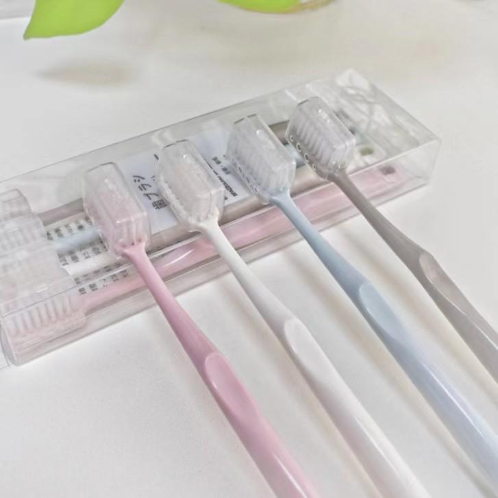 4Pcs Adult Medium Soft Hair Toothbrushes Home Hotel Supplies