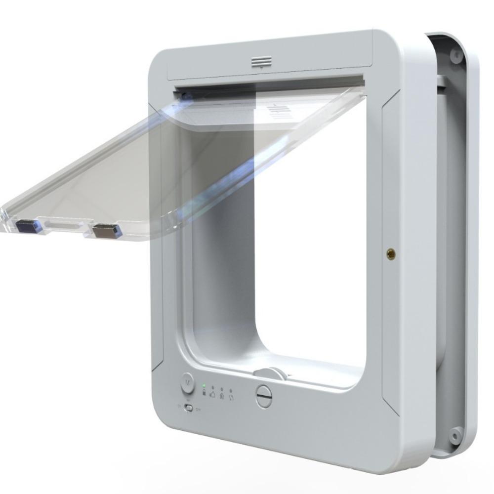 Дверца для кошек RFID-сенсорная Интеллектуальная Контролируемая Направление Входа и Выхода 4 Способа Блокировки Дверца для Животных Чувствительное Распознавание