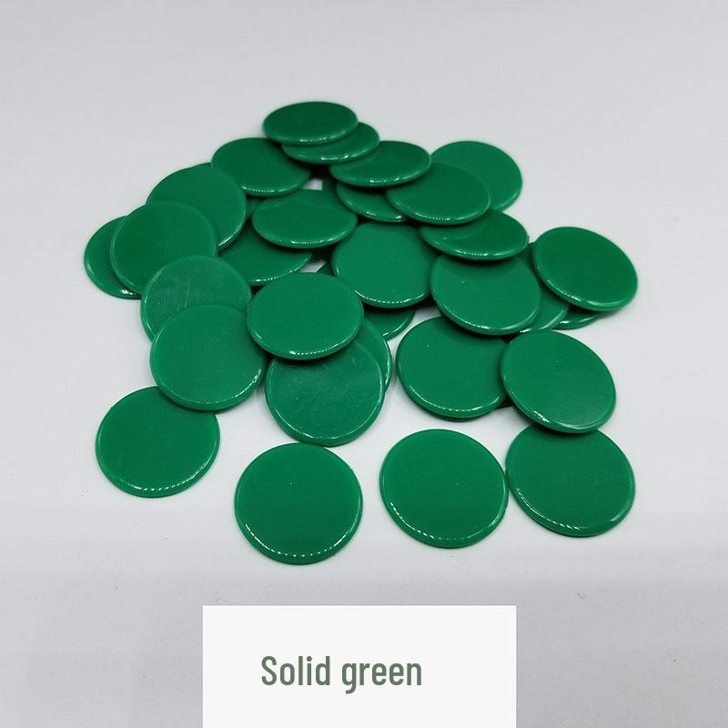 100 Transparent 19mm Plastic Chips - Bingo & Teaching Game Coins