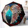 Angel Wings Utomatic Folding Umbrella Compact 8Rib Design For Outdoor Daily Compact Umbrella And Festive Gift Y83